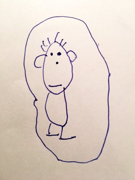 Abb. 2: Zeichnung zum Lockdown von Julika P. (3 Jahre).